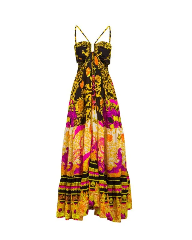 Abito in seta CAMILLA GATHERED CUT OUT