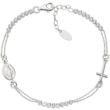 AMEN Bracciale tennis rosario in argento Amen 