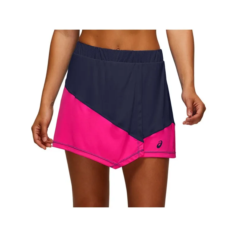 ASICS CLUB SKORT W GONNELLINA 2in1 TECNICO PADEL TENNIS TRAINING DONNA - BLU SCURO/FUCSIA