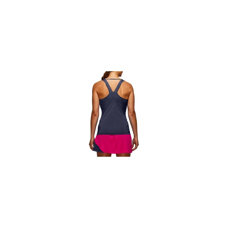 ASICS CLUB TANK W CANOTTA TECNICA PADEL TENNIS TRAINING DONNA - BLU SCURO/FUCSIA