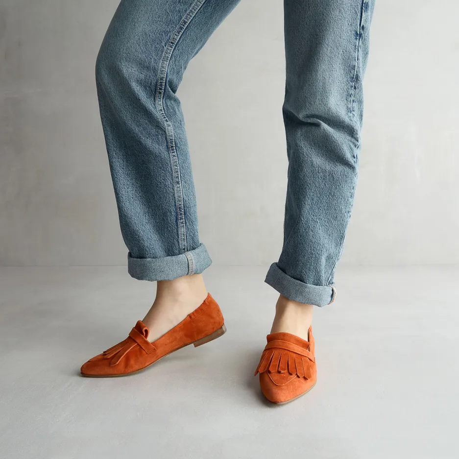Ballerina Arancio con Frangia