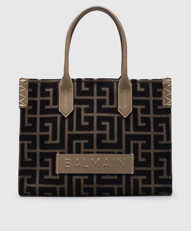 Balmain Borsa tote nera combinata con logo B-Army 36 DN0FF939TJXV