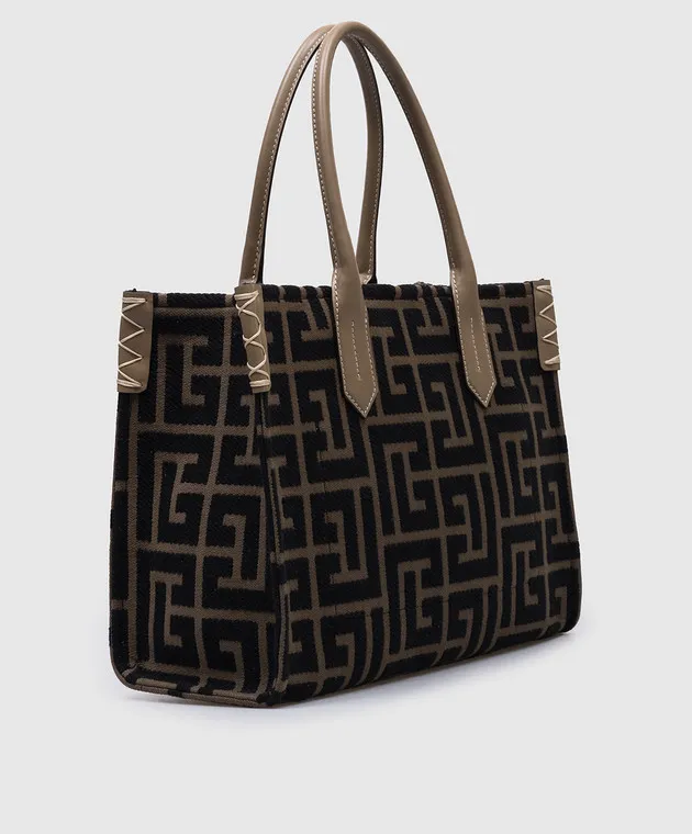 Balmain Borsa tote nera combinata con logo B-Army 36 DN0FF939TJXV
