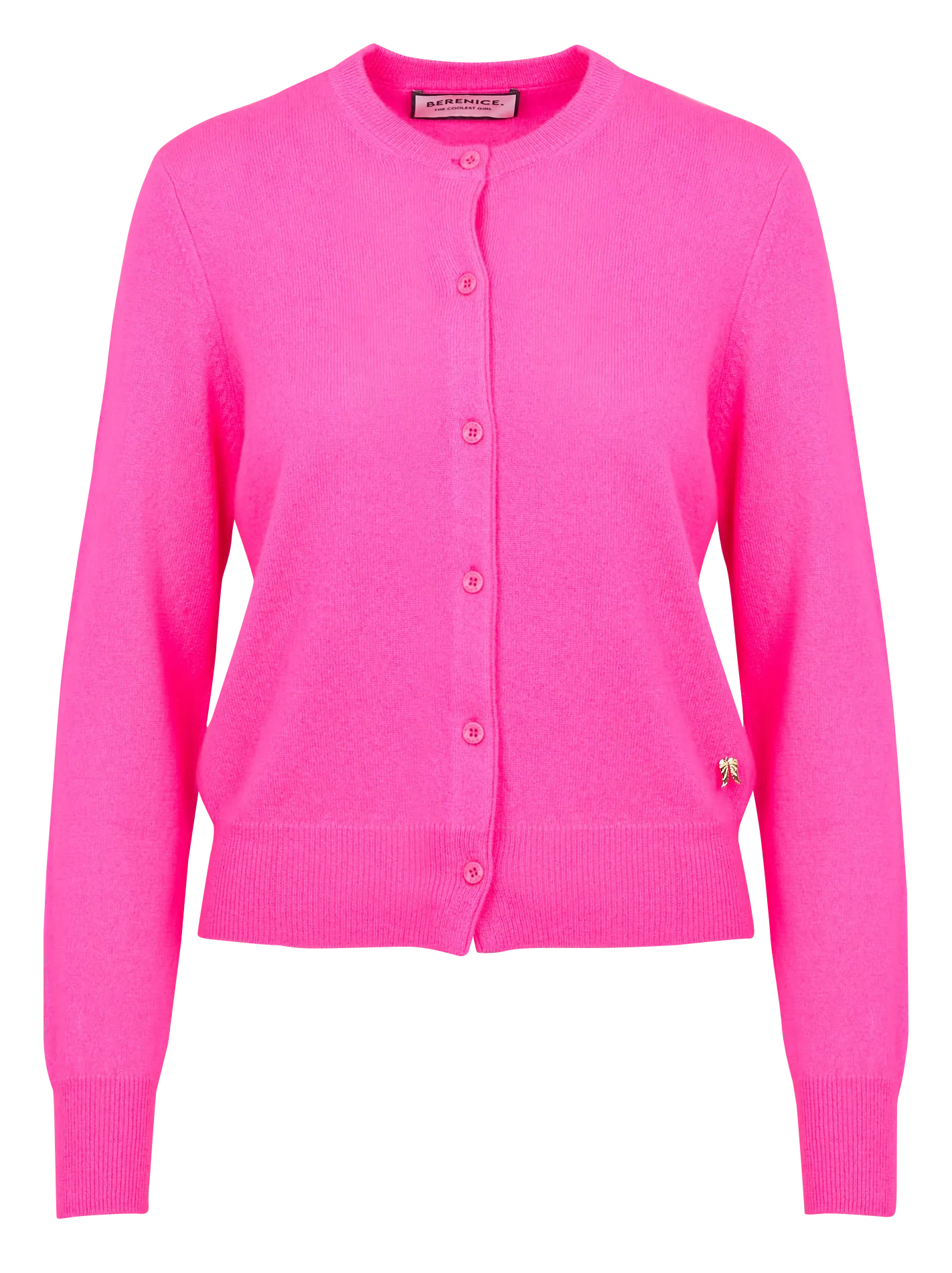  BERENICE   ATIGILET - Gilet a girocollo dritto in cachemire | Rosa