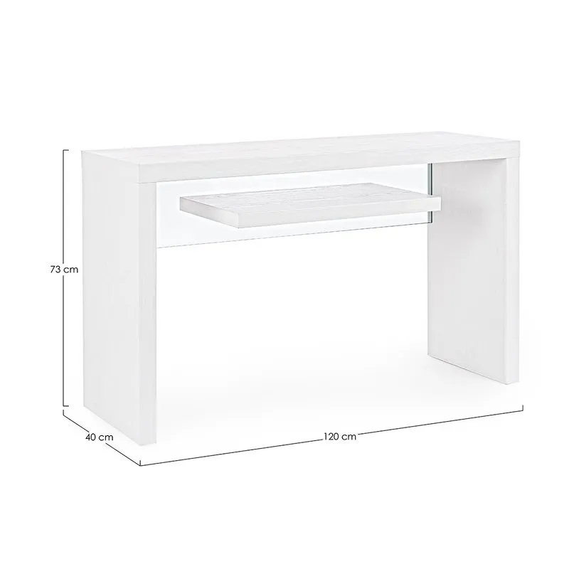 Bizzotto Consolle 2p Line Wood bianco 120x40