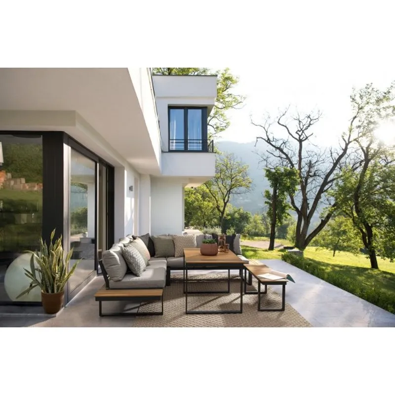 Bizzotto outdoor Fodera cuscino esterno Bhajan tortora 45x45