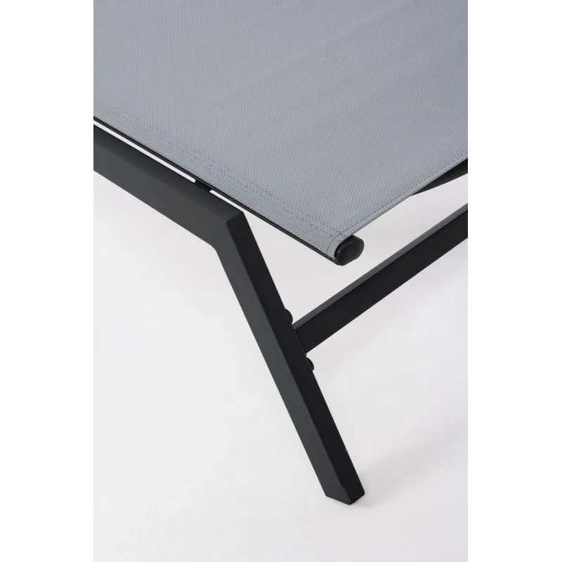 Bizzotto outdoor Lettino con ruote Nildas antracite ja18