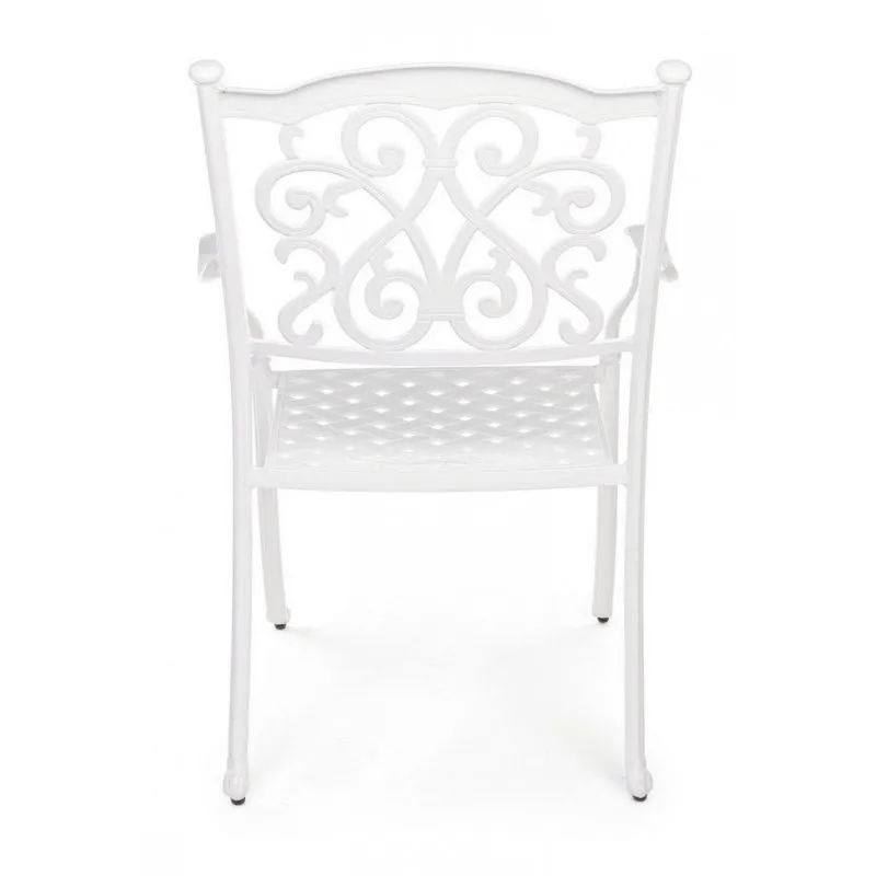 Bizzotto outdoor Set 4 sedie con braccioli Ivrea bianco