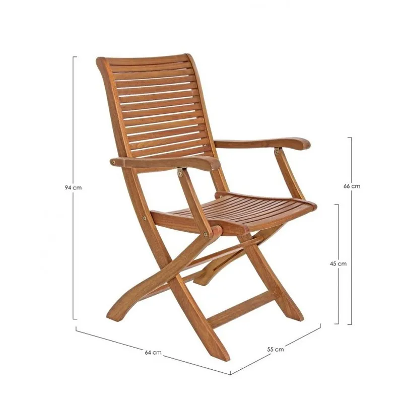 Bizzotto outdoor Set da 2 - Sedia con braccioli Noemi