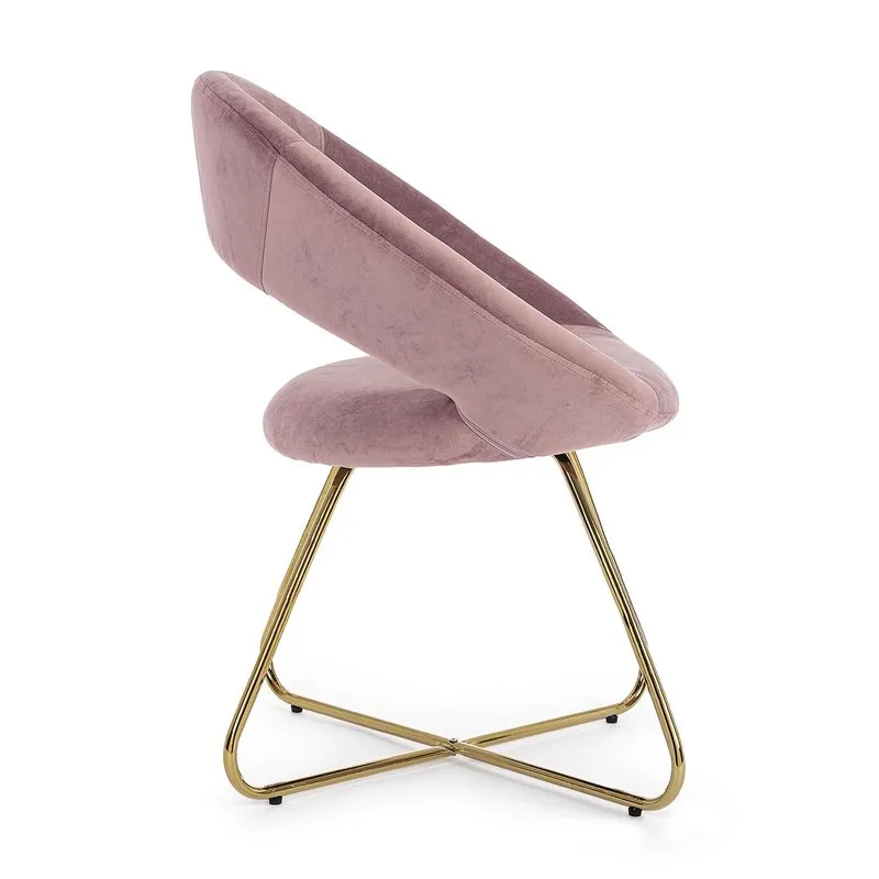 Bizzotto Set 2 poltrone Vanity oro velluto rosa