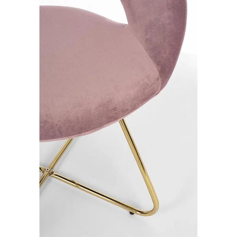 Bizzotto Set 2 poltrone Vanity oro velluto rosa