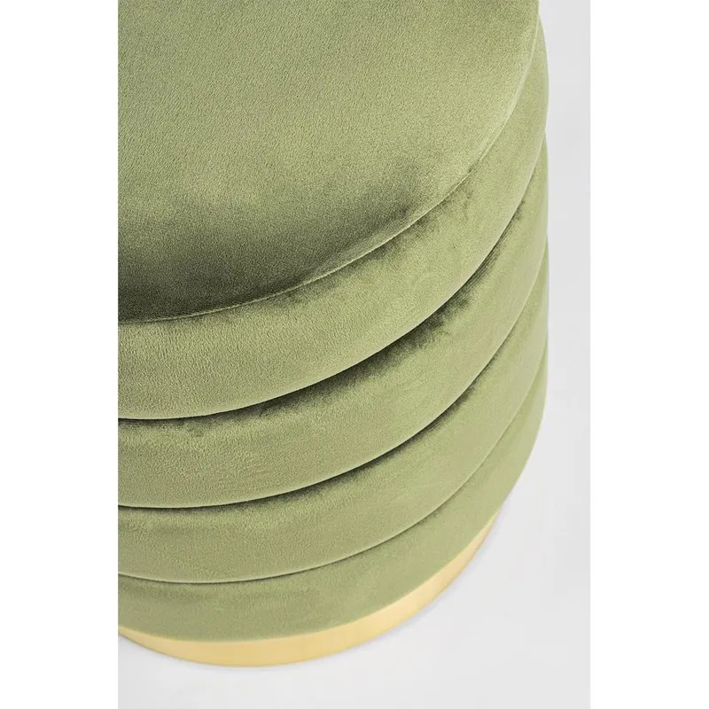 Bizzotto Set 2 pouf contenitore Darina olive