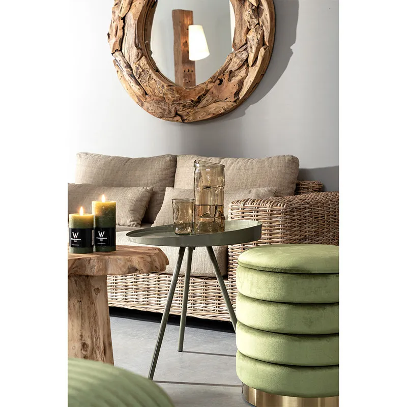 Bizzotto Set 2 pouf contenitore Darina olive
