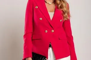 Blazer con scollo classico Caorla, fucsia