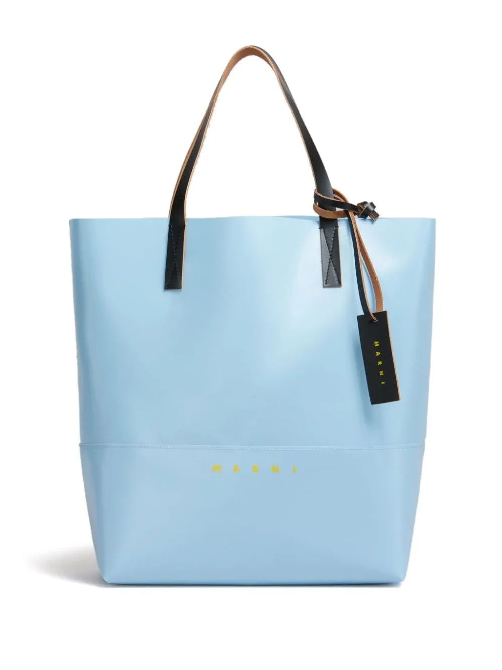 Borsa a mano con logo in azzurro - unisex