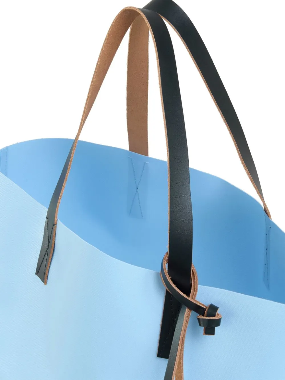 Borsa a mano con logo in azzurro - unisex