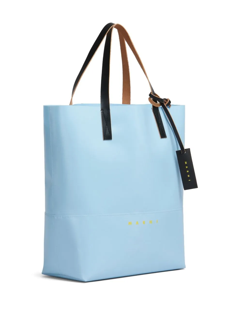 Borsa a mano con logo in azzurro - unisex
