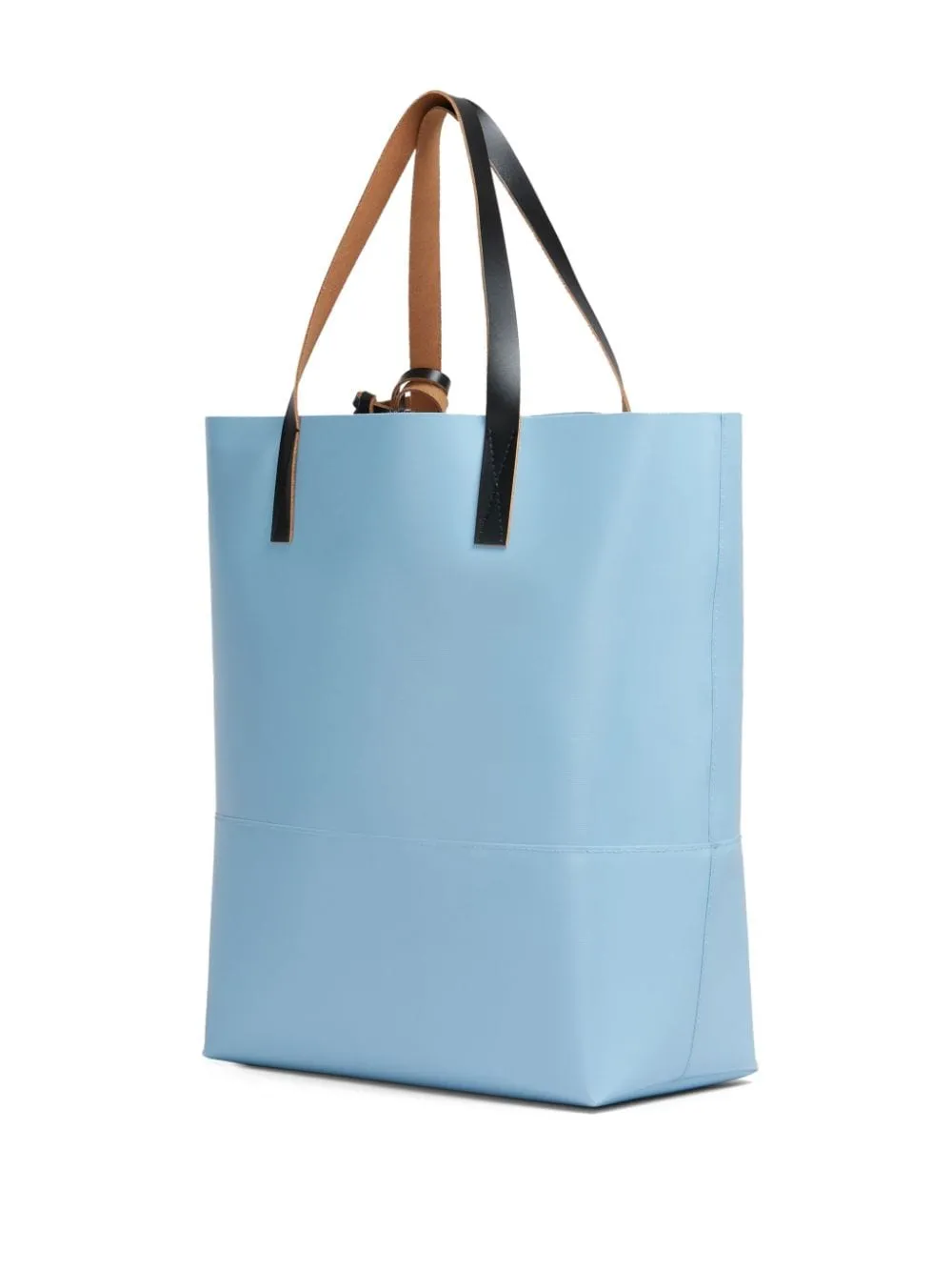 Borsa a mano con logo in azzurro - unisex