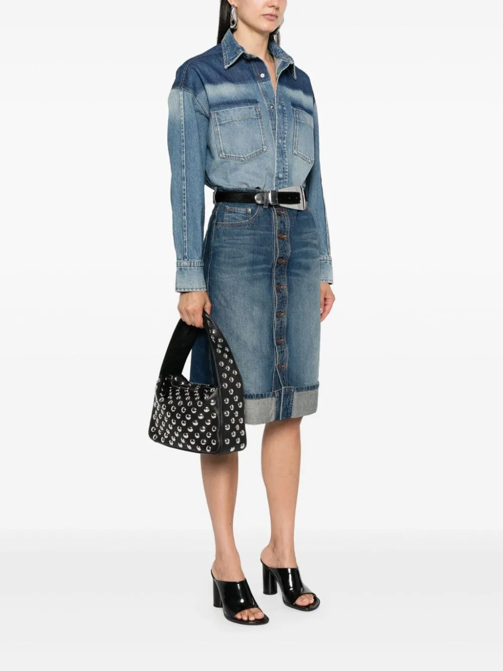 Borsa a mano elena in nero Khaite - donna