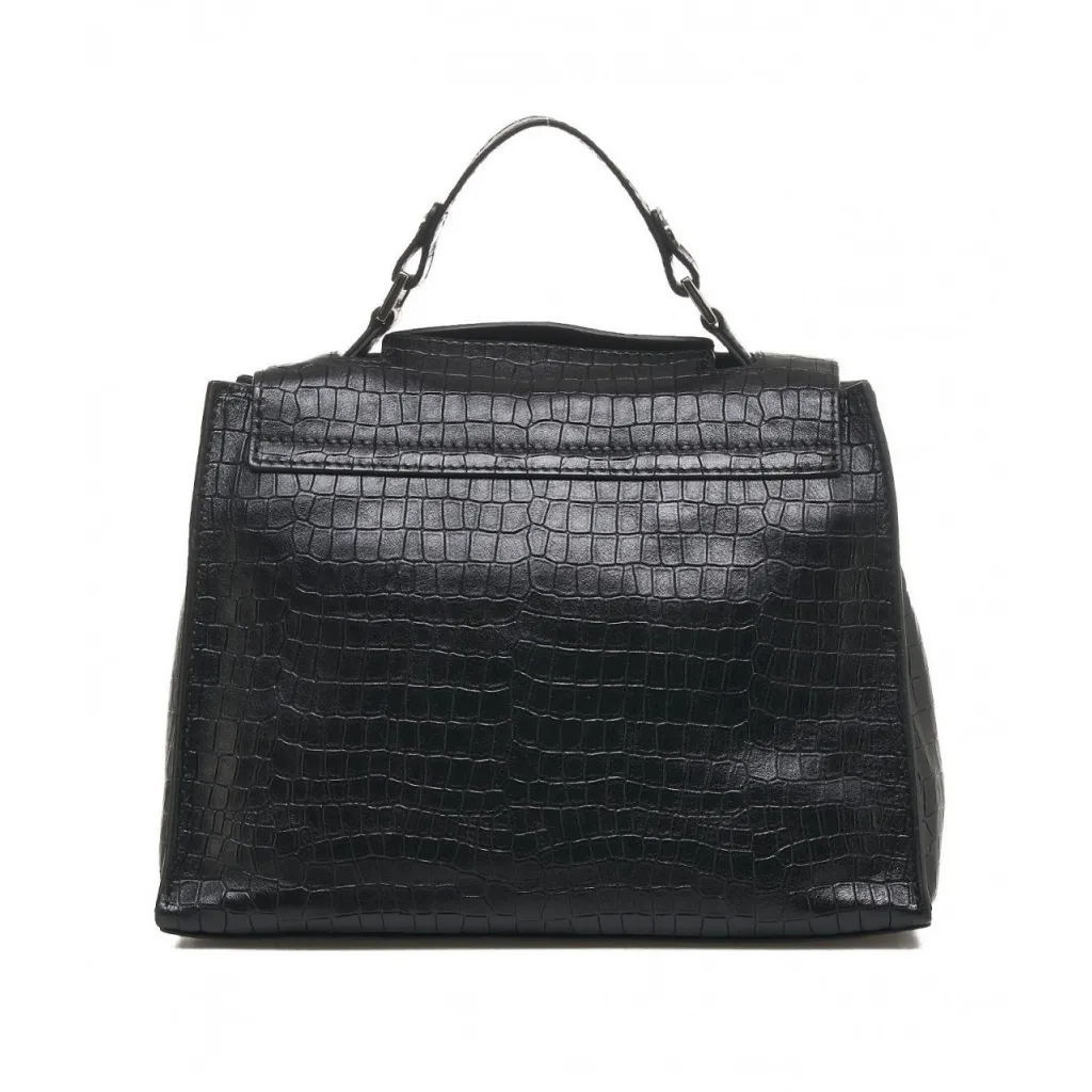 Borsa a mano in fantasia cocco nero