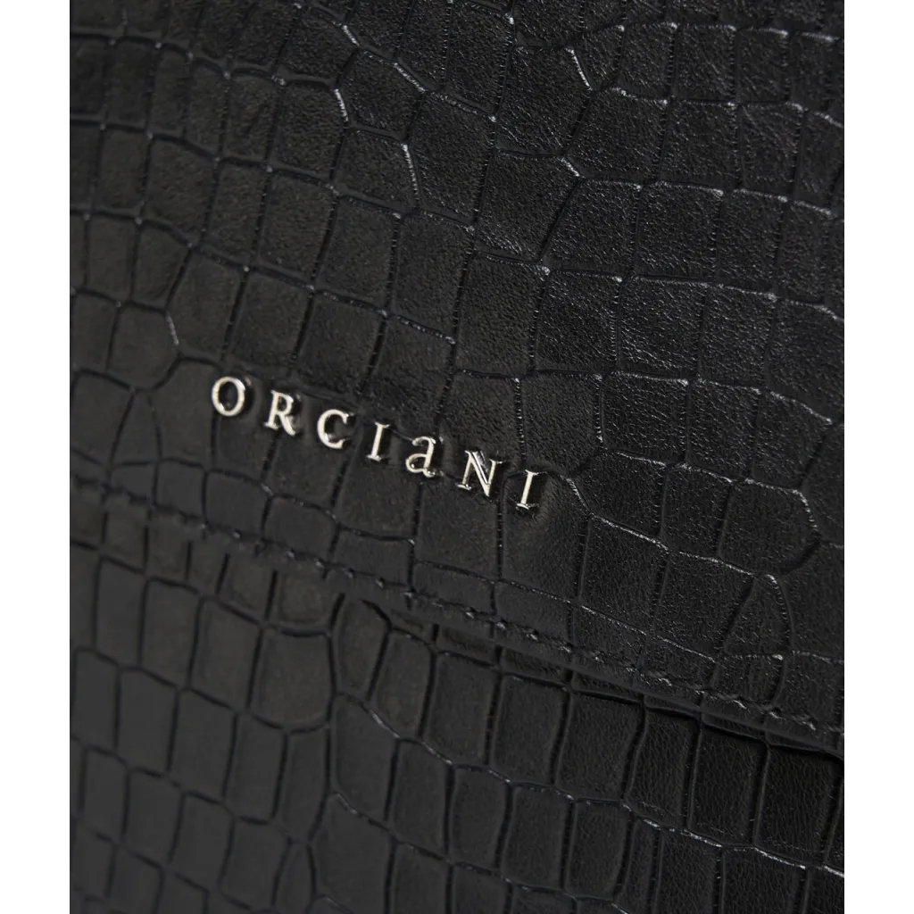 Borsa a mano in fantasia cocco nero