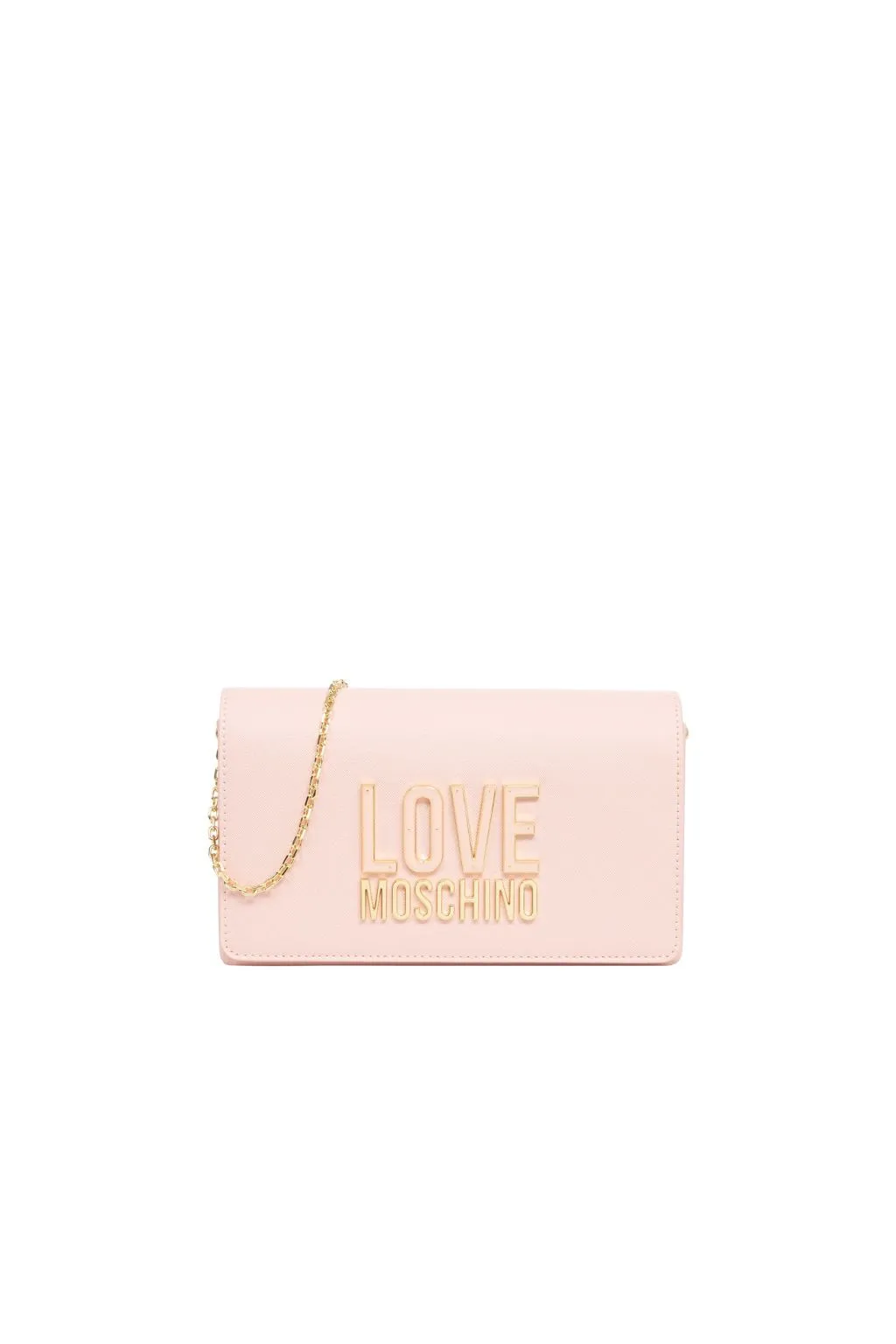BORSA A TRACOLLA ROSA LOVE MOSCHINO CON LOGO LETTERE IN METALLO 4213
