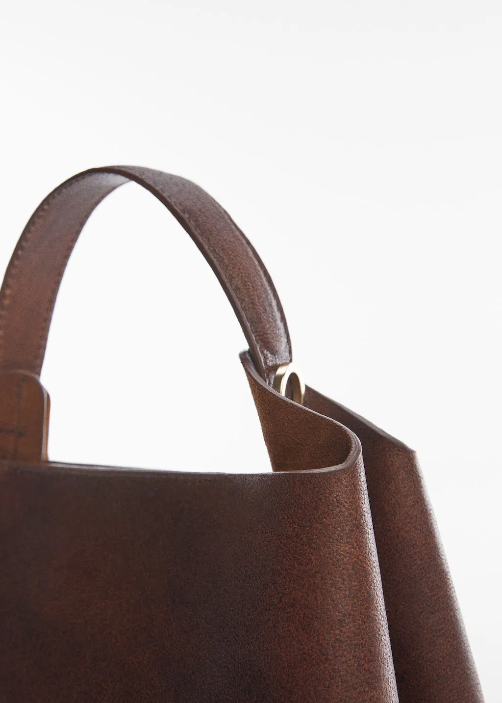 Borsa manico pelle