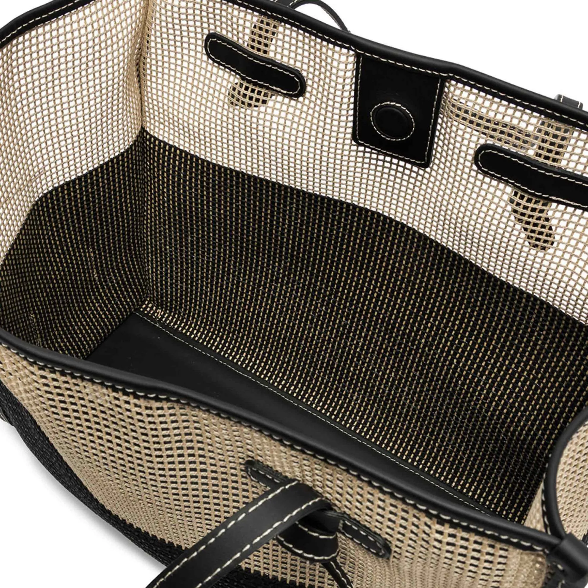 Borsa shopping in tessuto a rete