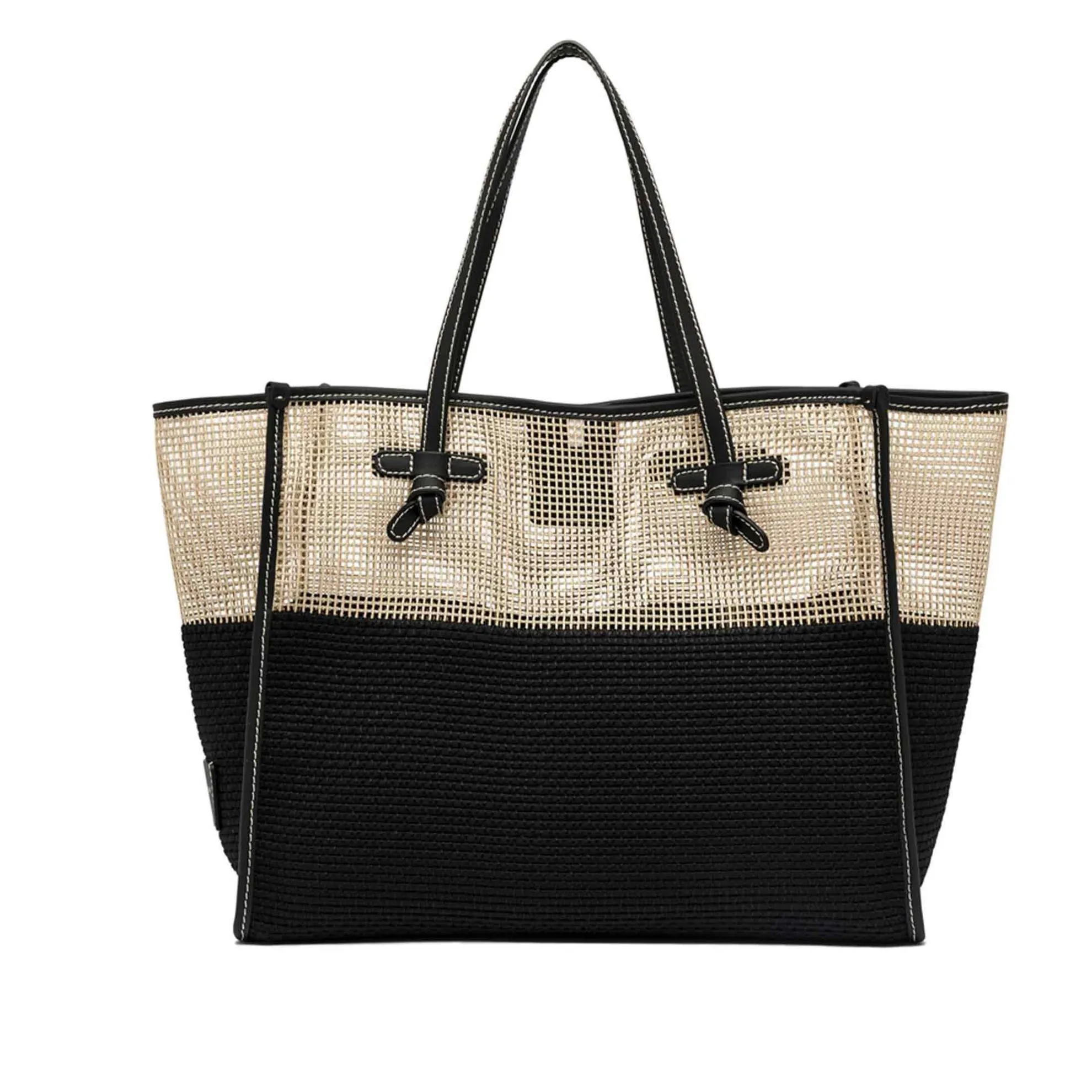 Borsa shopping in tessuto a rete