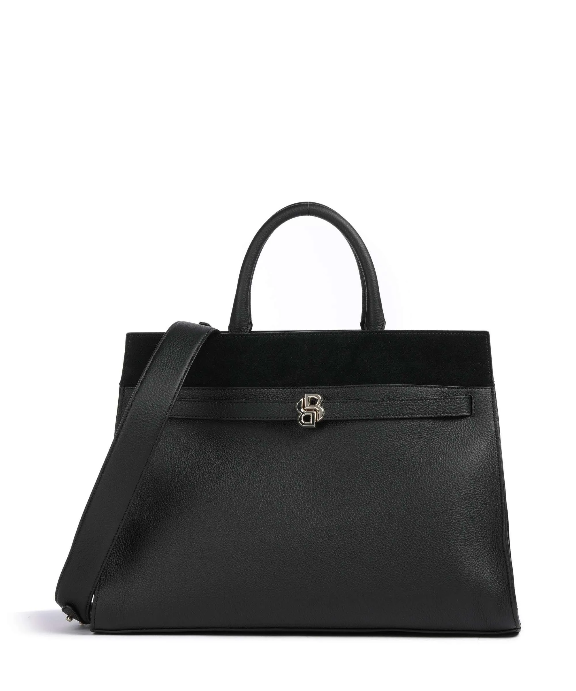  BOSS Beverly Borsa a mano pelle di vacchetta grana nero  