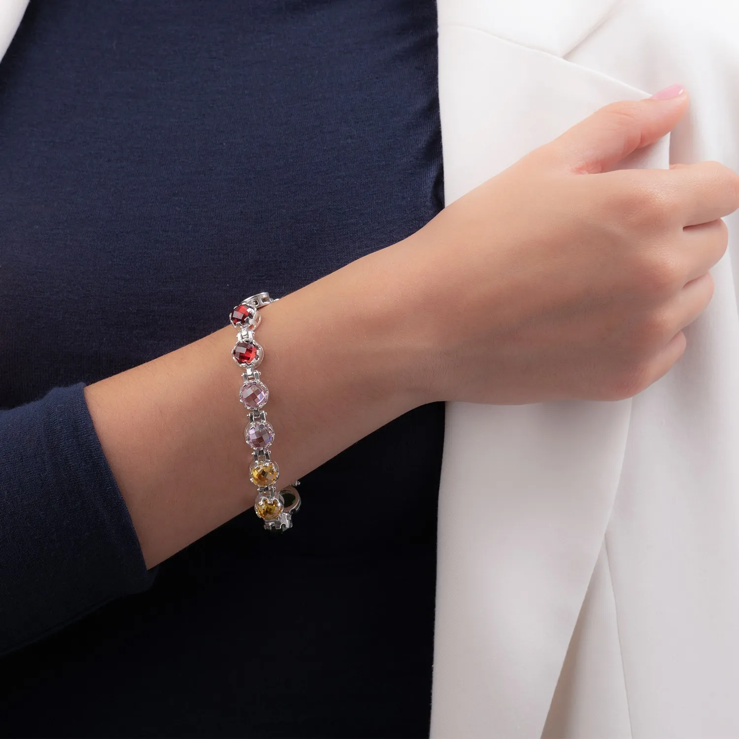 Bracciale tennis arcobaleno
