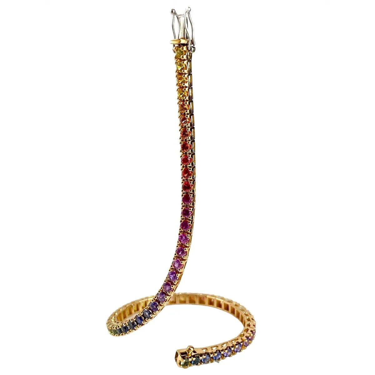 Bracciale tennis con zaffiri multicolor - Simmi Gioielli