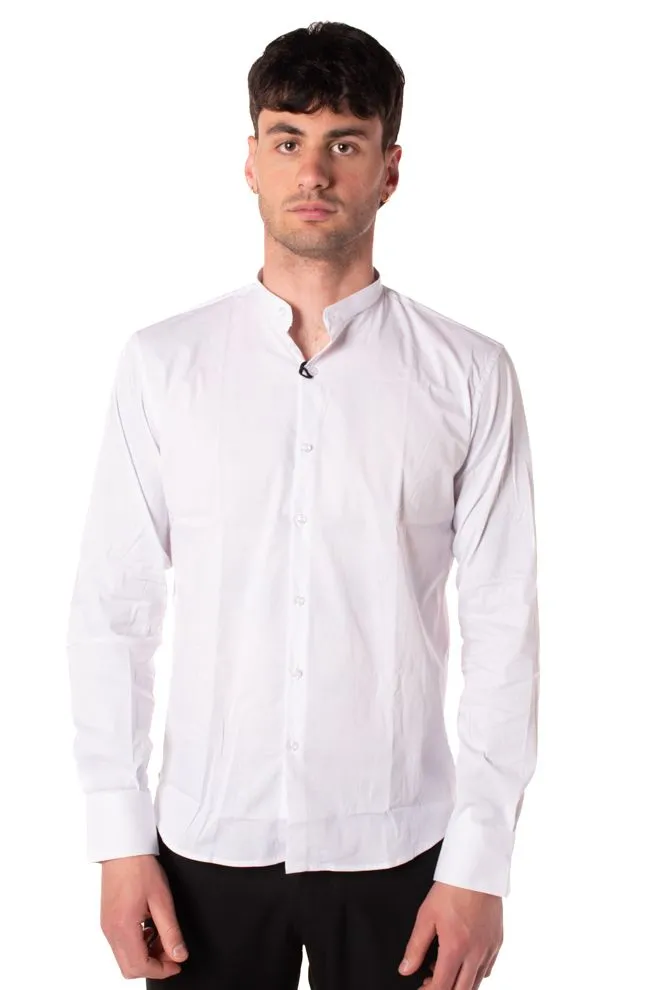 camicia basic coreana uomo bianca