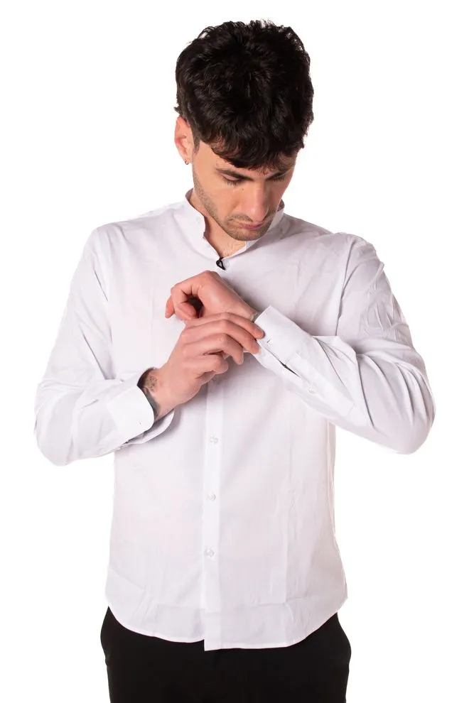 camicia basic coreana uomo bianca