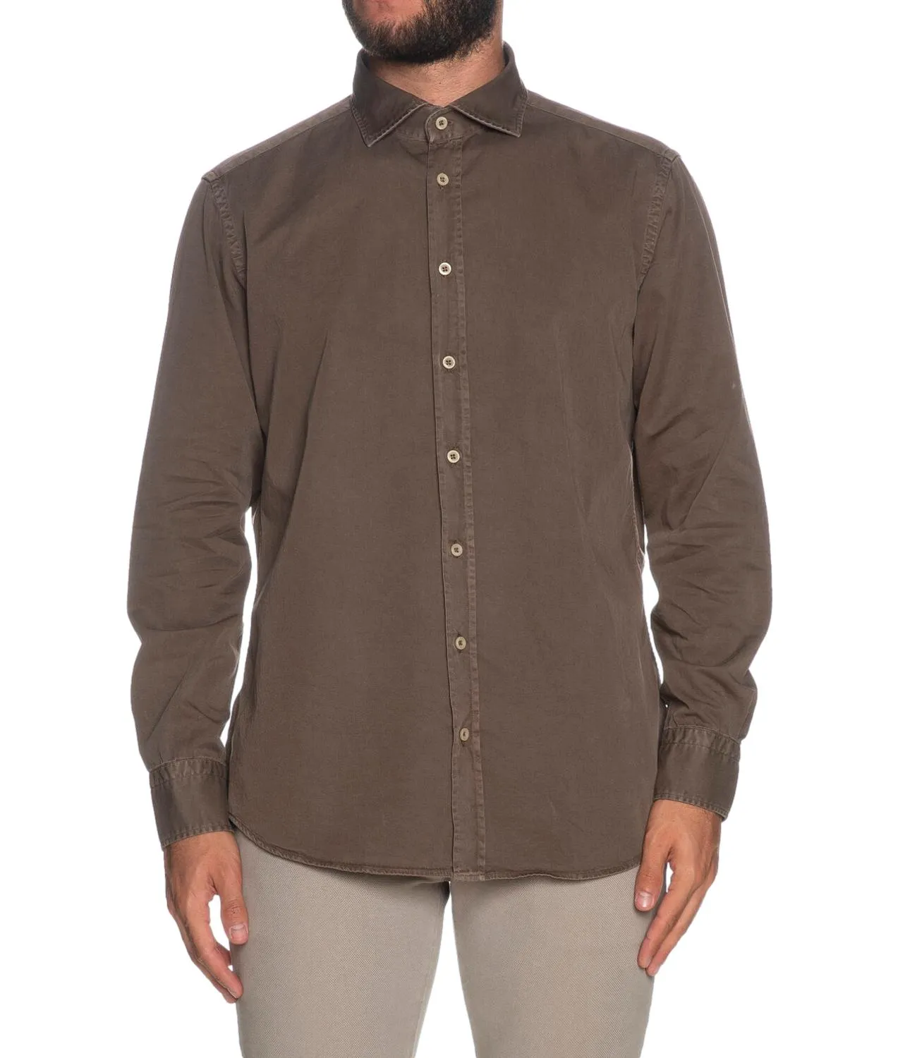 Camicia Bastoncino Simo 1379 da uomo tortora