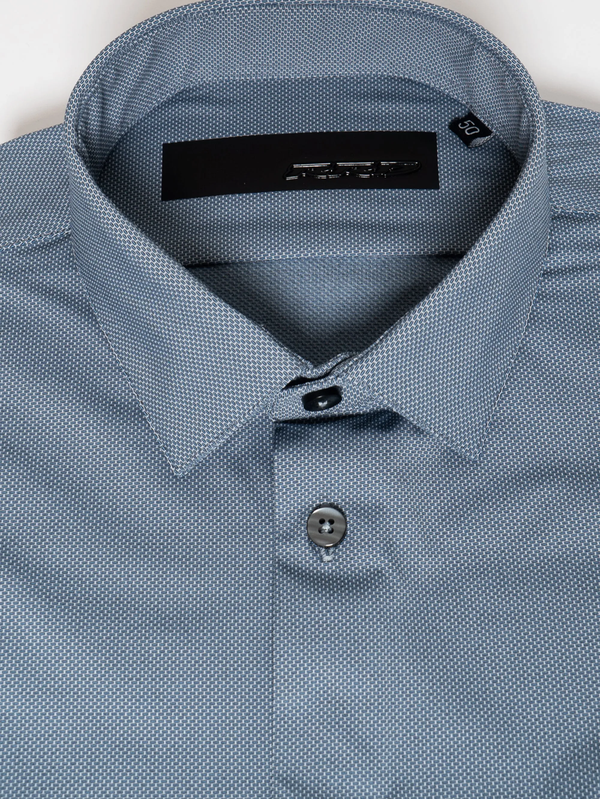 Camicia con Micro Fantasia Blu