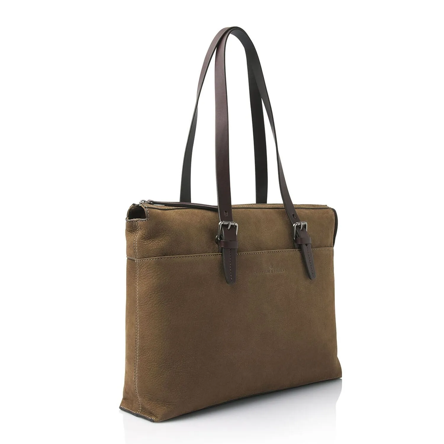 Castelijn & Beerens Nubuck Borsa a tracolla Pelle 40 cm Scomparto per laptop