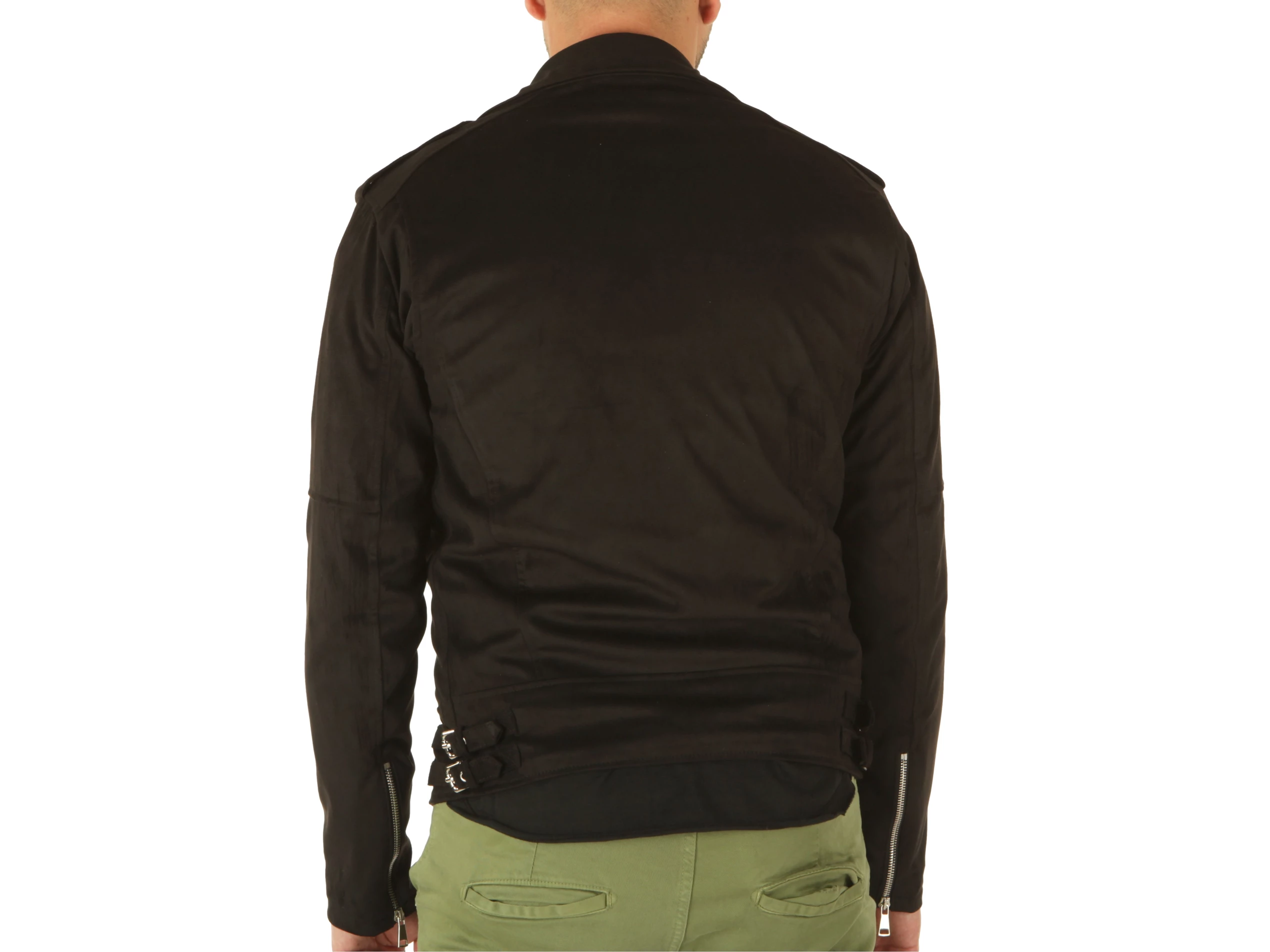 Chiodo Ecopelle Camoscio Nero