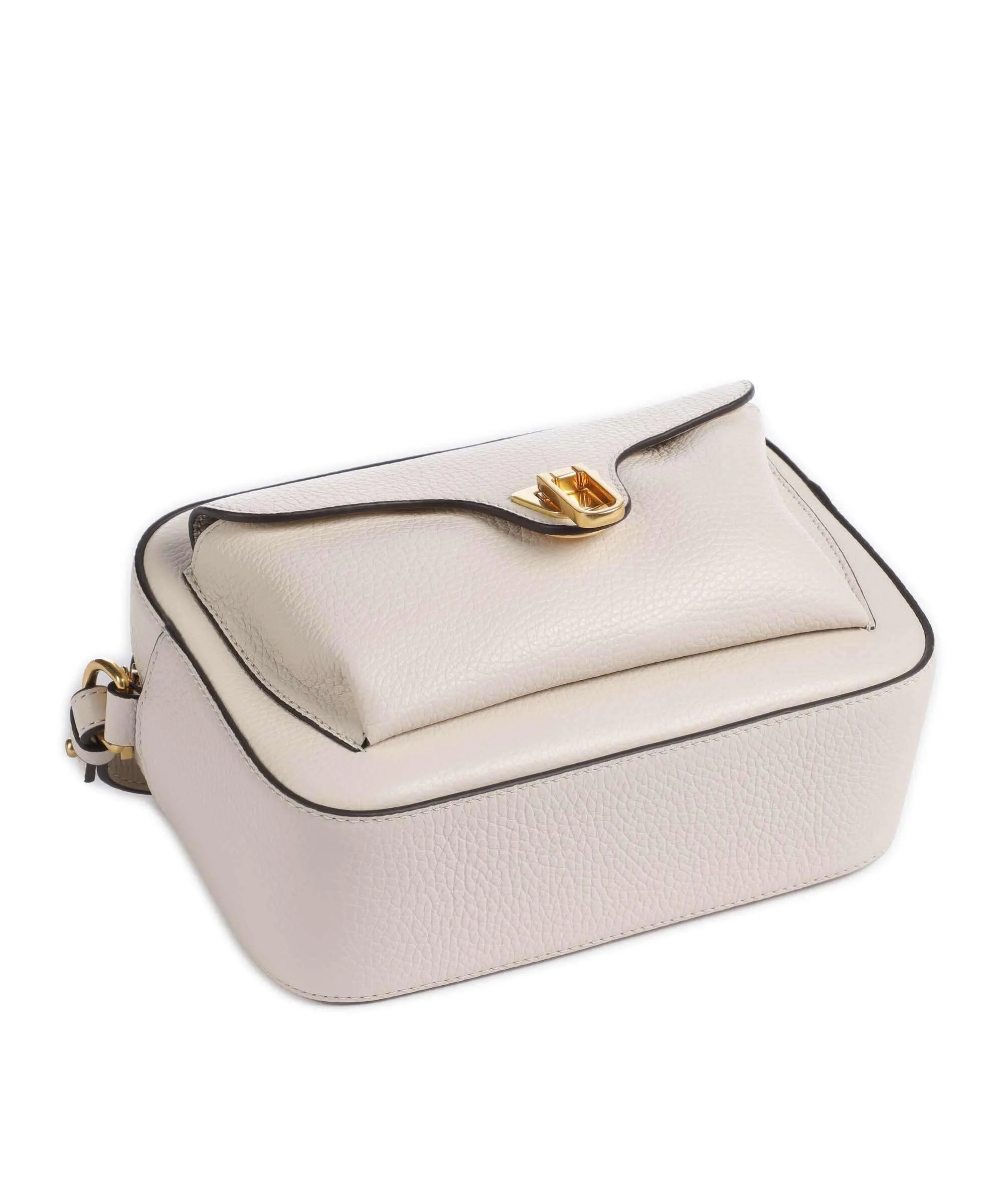  Coccinelle Beat Soft Borsa a tracolla pelle di vacchetta grana avorio  
