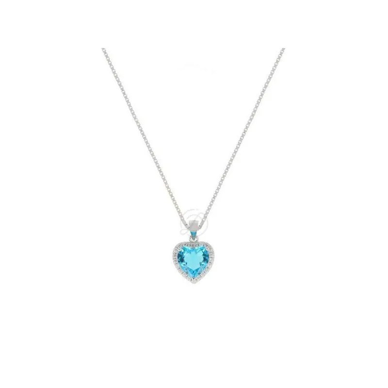 Collana con ciondolo cuore zirconato in argento 925