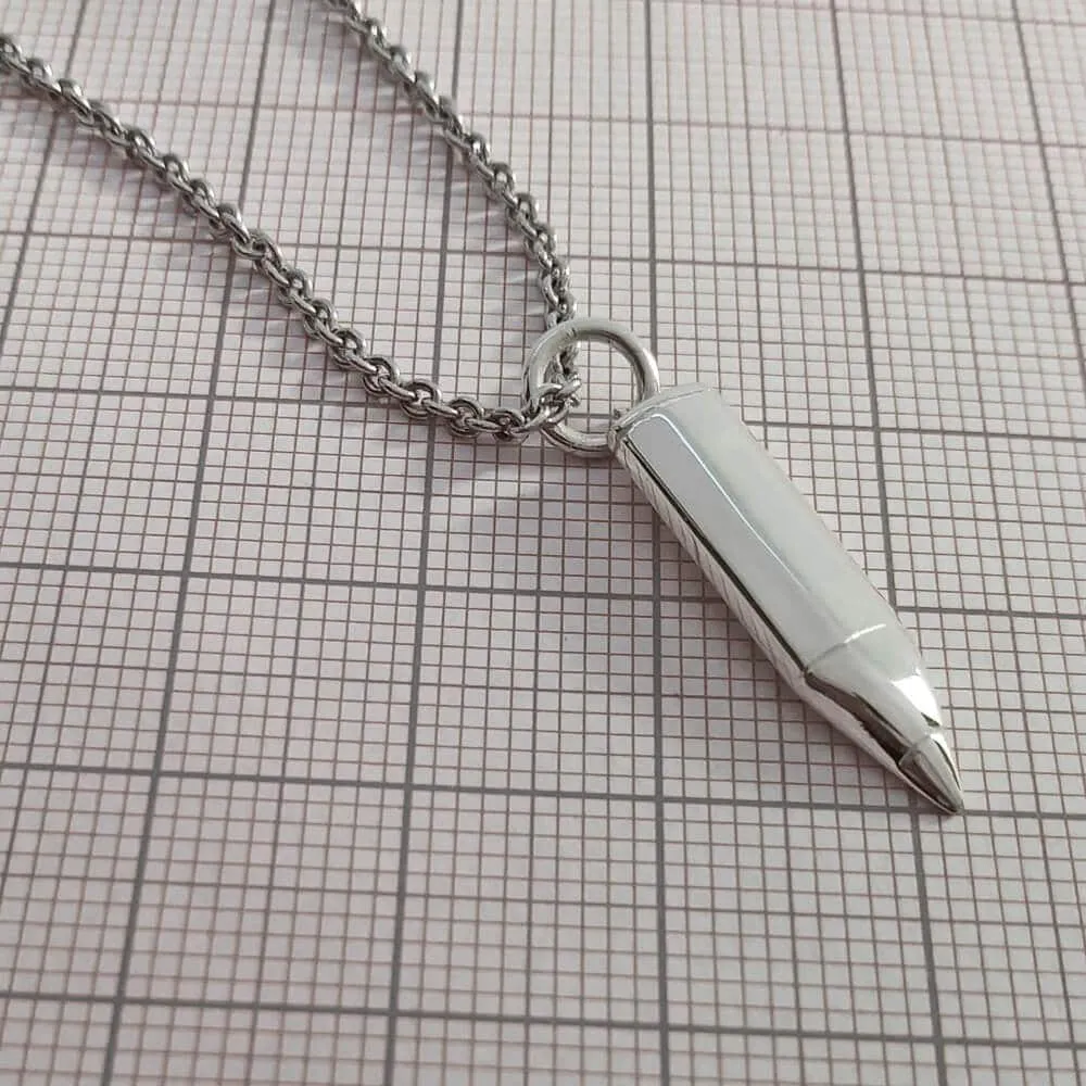 Collana con ciondolo matita in argento 925
