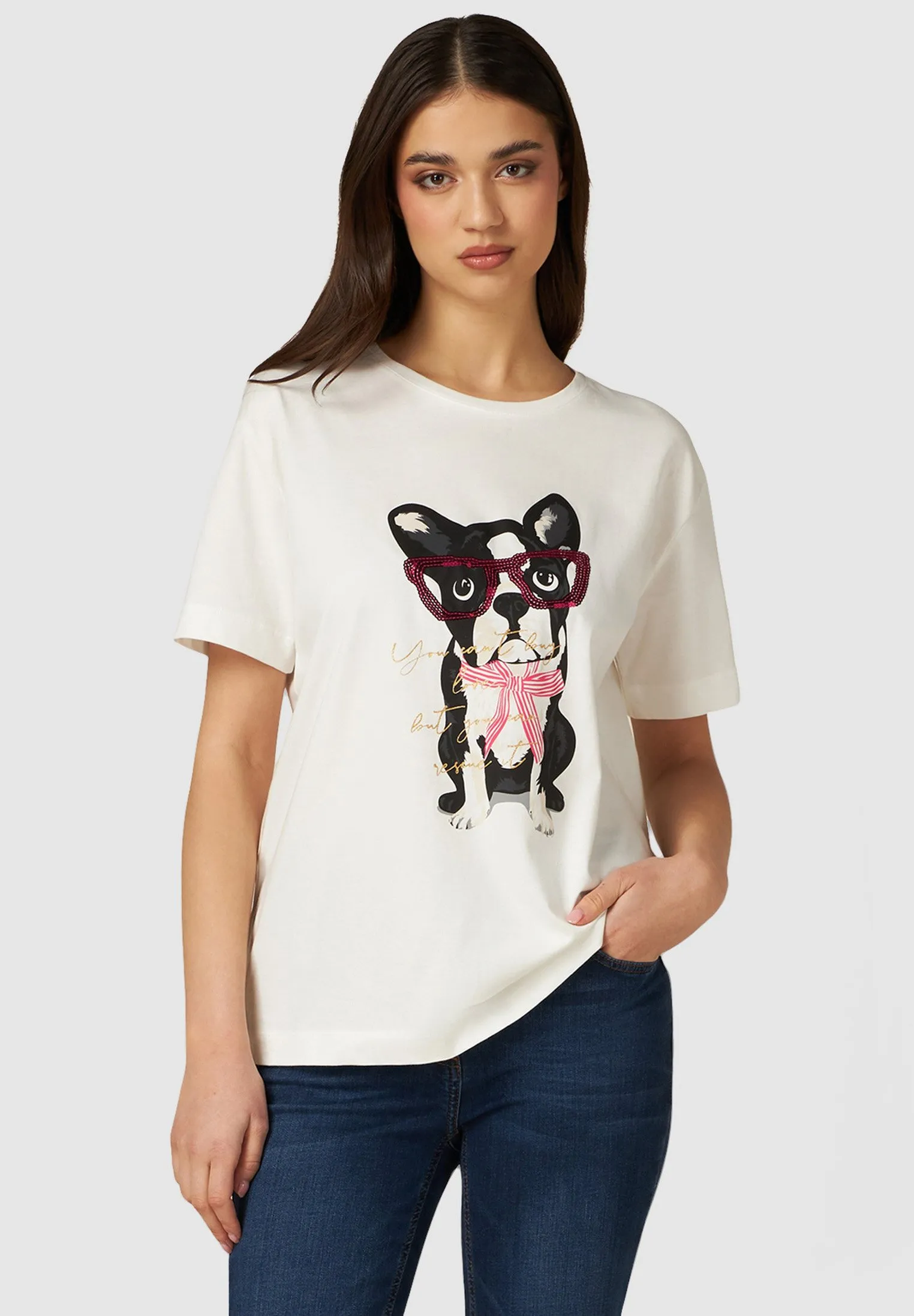 CON  PAILLETTES - T-shirt con stampa