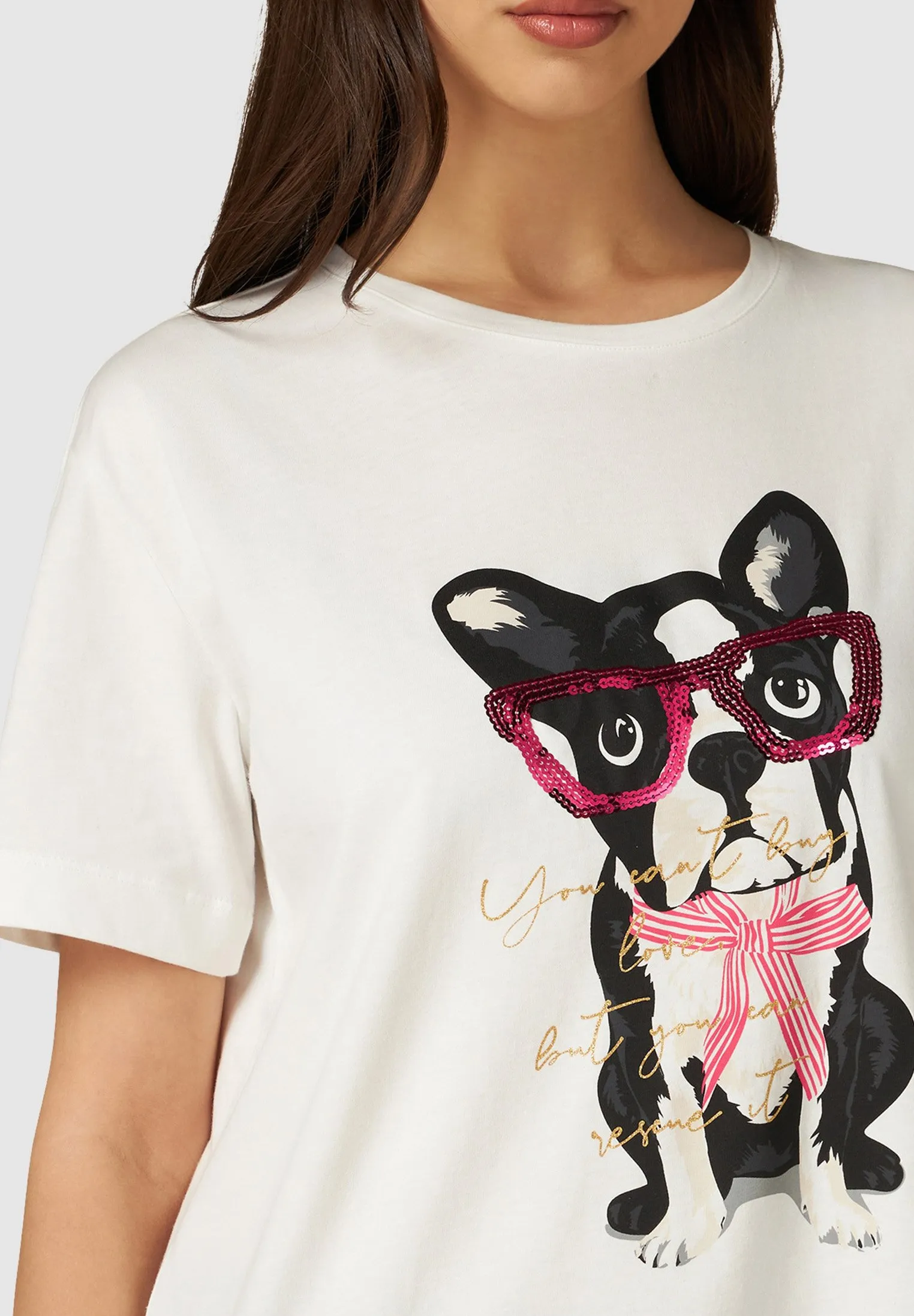 CON  PAILLETTES - T-shirt con stampa