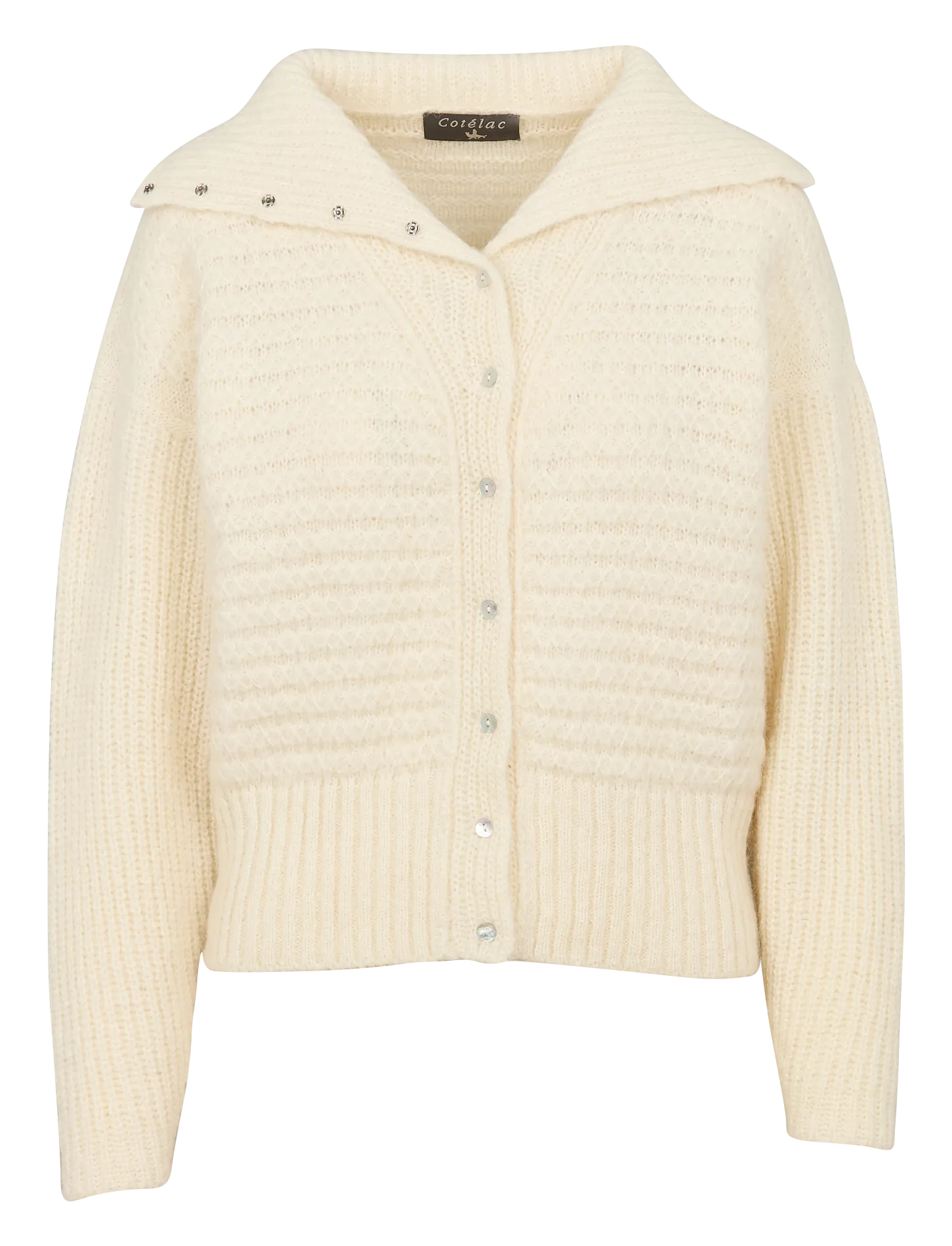  COTELAC   Gilet con collo alto in misto alpaca e cotone | Verde