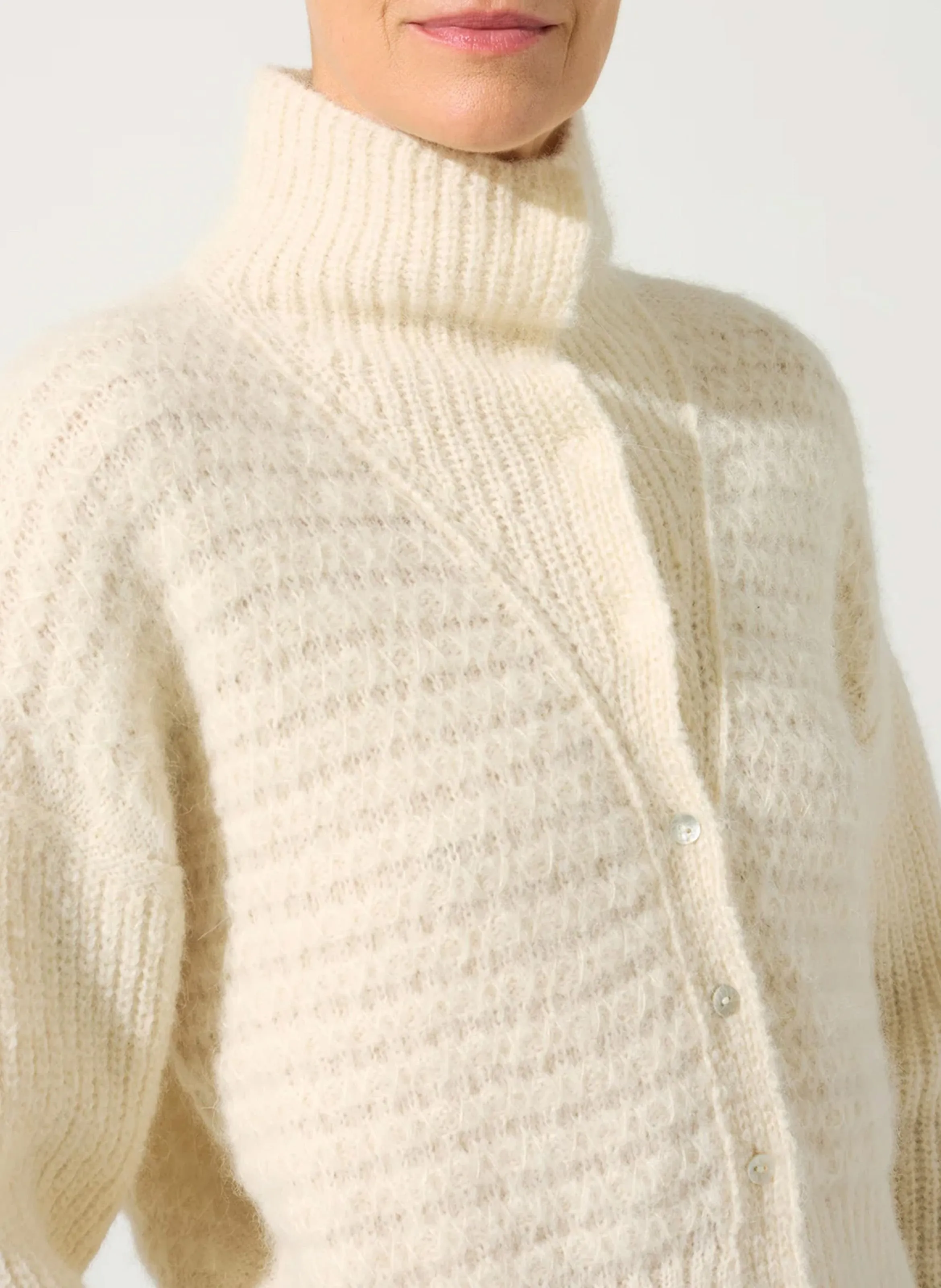 COTELAC   Gilet con collo alto in misto alpaca e cotone | Verde