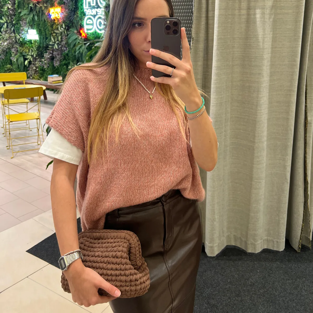 CROCHÈ GILET CR07465 ROSA  