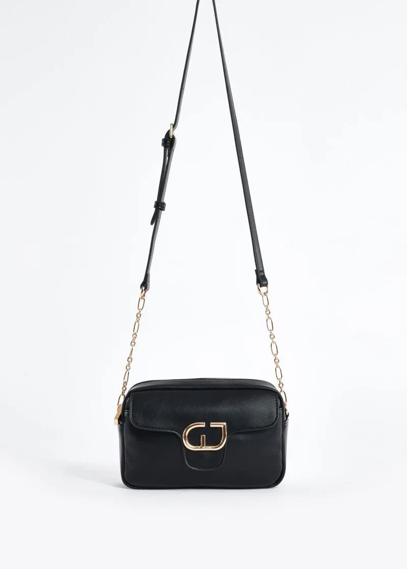 Crossbody in similpelle con logo