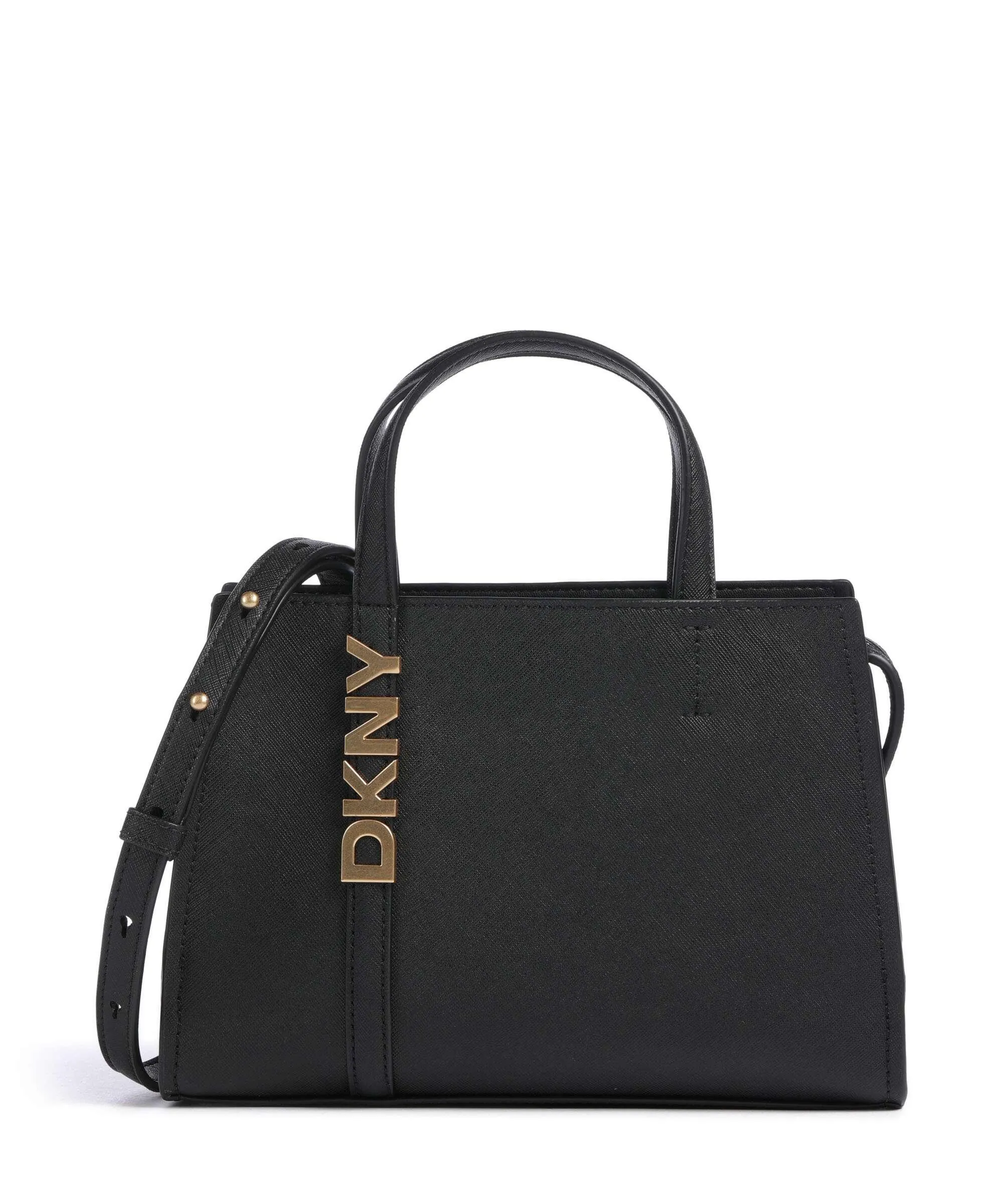  DKNY Avril Borsa a mano pelle di vacchetta finemente grana nero  