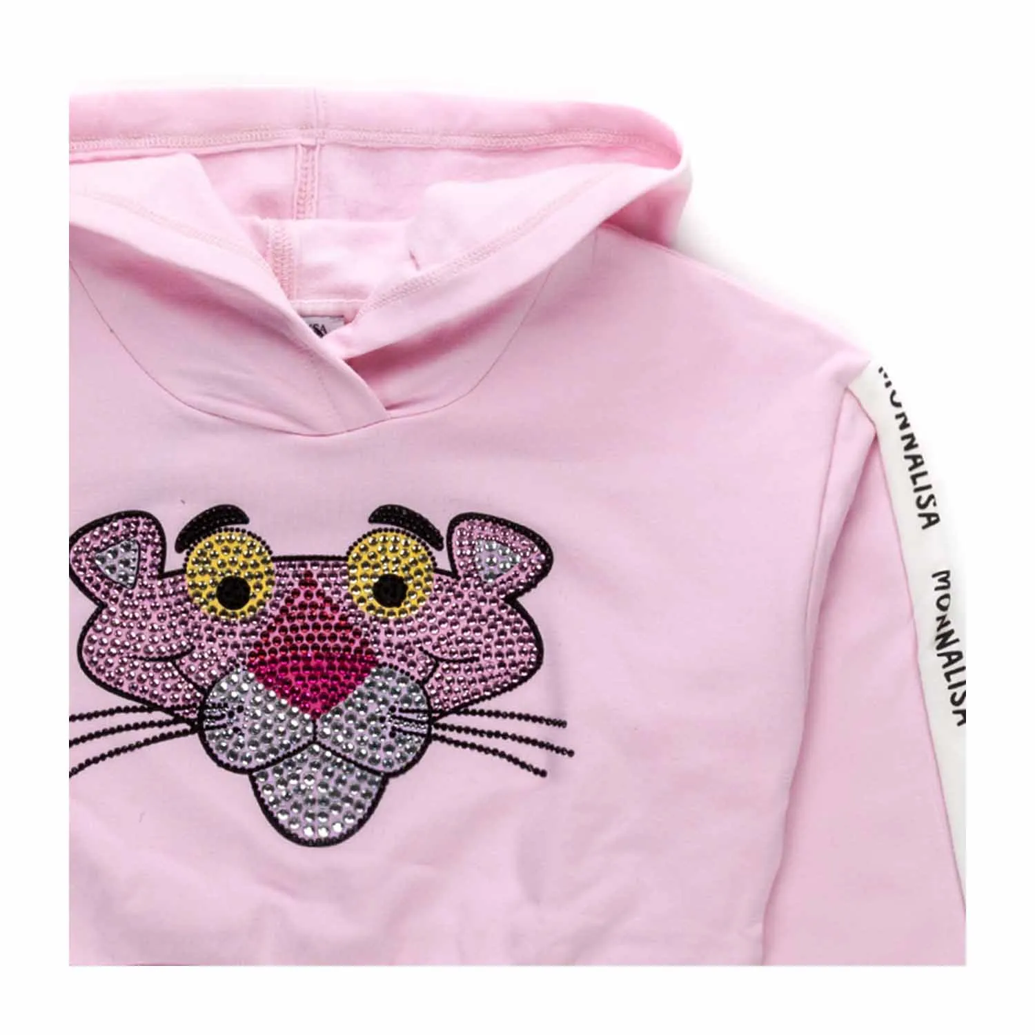 Felpa Cropped Rosa Bambina