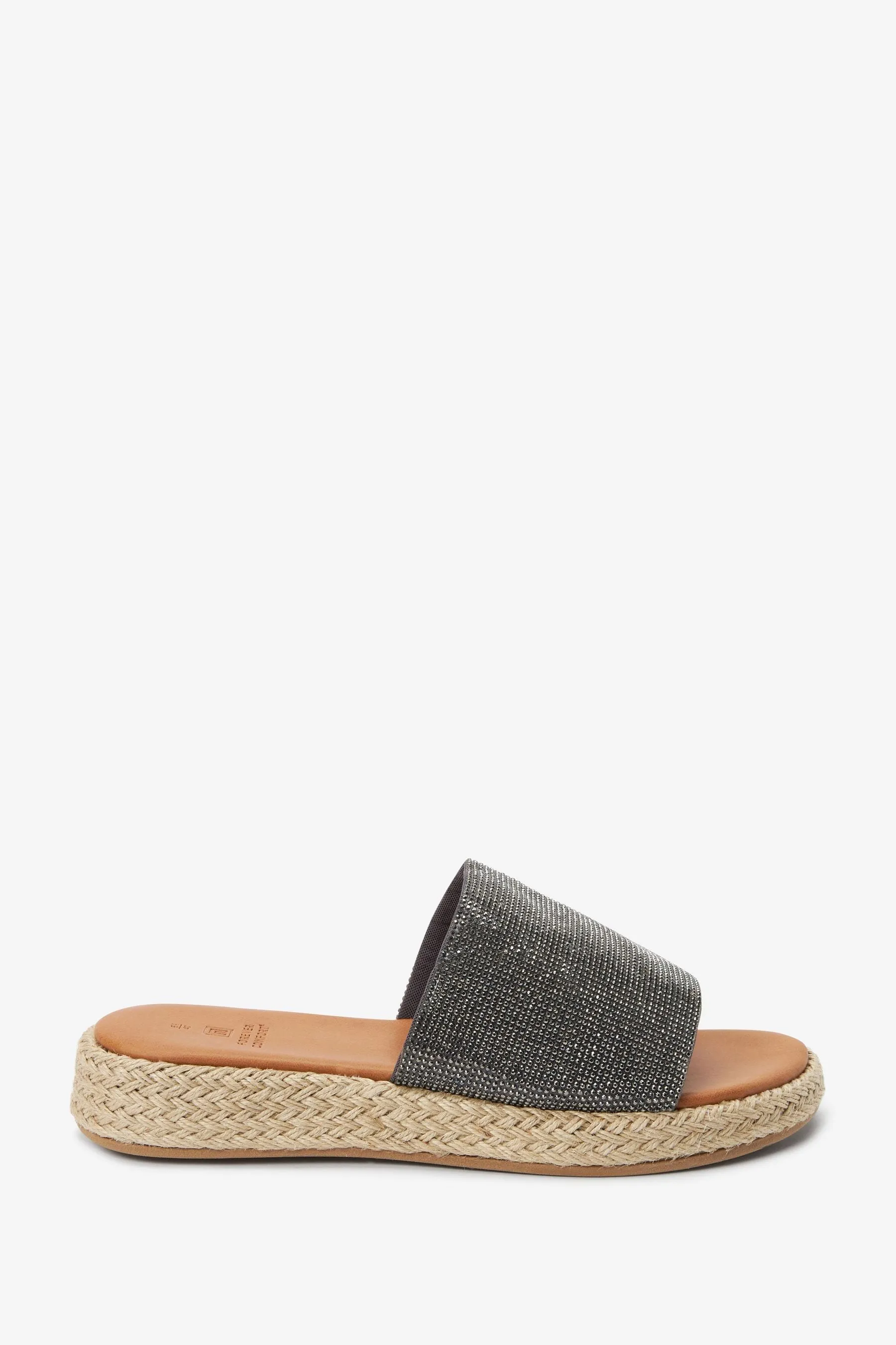 Forever Comfort® - Sandali con plateau con pietre